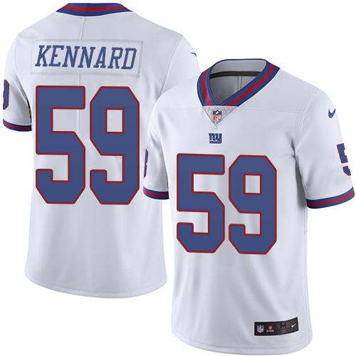 Nike Giants #59 Devon Kennard White Men's Stitched NFL Limited Rush Jersey - Click Image to Close
